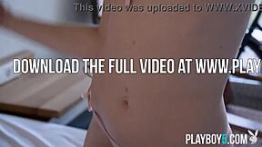 Czech petite brunette model strips nude hairy beaver