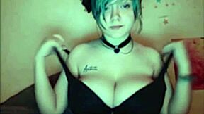 wanna see this emo teen flash her huge natural tits on cam?