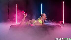 milf sarah jessie swallows huge facial from monster cock