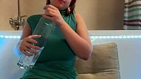 sexy student teen fingers juicy pussy in bathroom orgasm