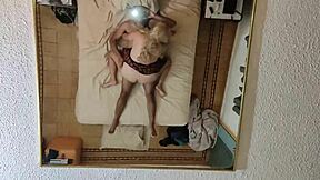 Busty latina girlfriend rides boyfriend's cock pov style