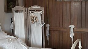 curvy italian doll teases undressing juicy natural tits solo