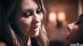 paige owens fucks whitney wright's trimmed pussy with big blue dildo