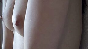 Czech petite brunette model strips nude hairy beaver