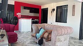 Punish stepsis hard for teasing naked around house creampie