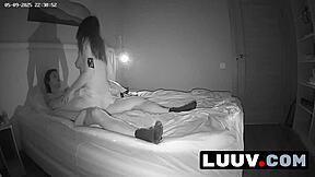 Real Couple's Exhibitionist Bedroom Sex Homemade Voyeur Movie