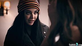 paige owens fucks whitney wright's trimmed pussy with big blue dildo