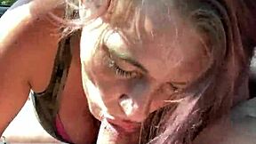 streetwalker gives bbbj then swallows cum load after loving dick