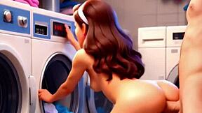 daddy ever fucked your mother-in-law's ass this hard in the laundry?