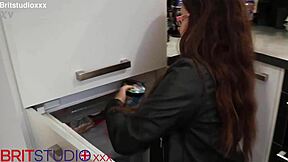 British 18yo emo girl licks cum topped ice cream