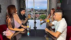 Horny mom-in-law savannah watson fucks stepdaughter's boyfriend during family dinner