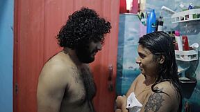 dig into this horny desi bhabhi's steamy shower play with her big ass curves