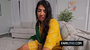 jasmine sherni indian stepdaughter rides new stepdad cock