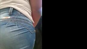 y walks with huge bubble ass caught on outdoor spy cam