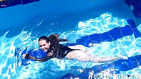 Petite Latina Jessica Bunny Wet Pussy Underwater Pool