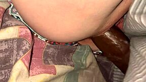 stepdad creeps on sleeping stepteen's panty-less pussy, creampies close-up mess!