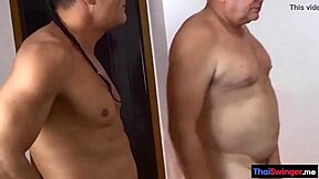 Real amateur asian wife says yes to threesome fucking blowjob pussy group sex