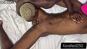 sharing my bisexual ebony wife with big black cock pounding her tight pussy