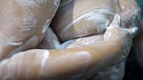 dig into this horny desi bhabhi's steamy shower play with her big ass curves