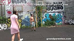 Grandparents Grab Teen For Cfnm Group Fuck