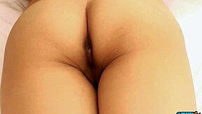 Shy girl strips clothes off then begs for rough doggystyle on puffy tits and big clit