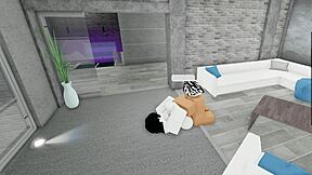 virgin slut gives all firsts groping herself during rough doggystyle creampie