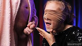 Stepbrother's Taste Game Tricks Angry Stepsis into Sloppy Dick Sucking