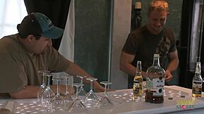 blonde cougar seduces young stud for facial cumshot pounding