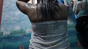 dig into this horny desi bhabhi's steamy shower play with her big ass curves