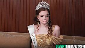 cute brunette teen prom queen gets hardcore cock therapy from marina vaylor