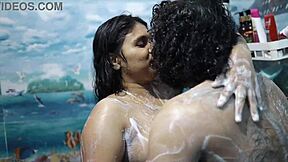 dig into this horny desi bhabhi's steamy shower play with her big ass curves