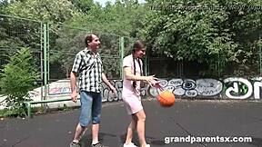 Grandparents Grab Teen For Cfnm Group Fuck