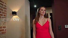 stacy cruz stuffs holes with italian daddy christian clay at home