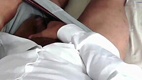 ex teen jerks my small foreskin cock while fingering her wet pussy part 4