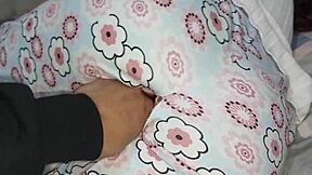 hermanastra fucked doggystyle in pajamas by big cock stepbro