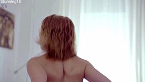 Sexy Shaved Teen Drinks Cum After Rough Pussy Fuck And Lick Session