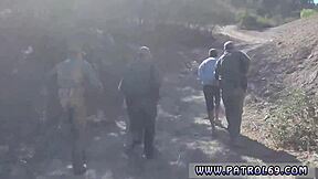 police strip search with tattooed teen turns into outdoor sex