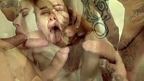 luna rishi takes four big cocks in hard anal orgy