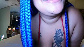 chubby latina bbw teen's huge tits make him cum quick in wet pussy!