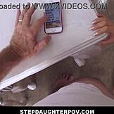 POV anak tiri - kongkek anak tiri blonde comel Brooke Bliss di meja dapur. Aku tak boleh tahan badan kecil 18+ dia!