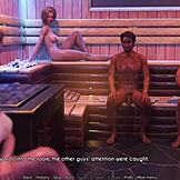 Utro kone og stemor Vicky i dampende badstu animasjonsspill