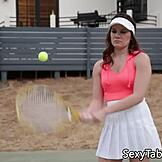 Tenis güzeli eğitmeni tarafından köpek pozisyonunda beceriliyor, tam film