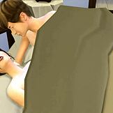 Japanese stepmom and stepson get wild in hotel bed. Curvy Asian takes creampie in steamy 3D action.