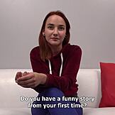 Tschechisches Casting mit Lili Sommer, Rothaarige beugt sich für europäischen Sex