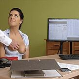 Saya beri pepek juicy kepada ejen kredit untuk seks keras