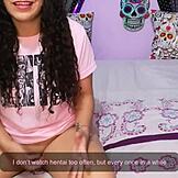 Latina Debruçada para Reação de Squirting Hentai