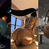 伊芙·星际之刃与YoRHa 2B在狂野尼尔自动人形色情合集里战斗！🔥