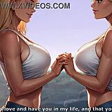 Футанар-шэмейл и сводная сестра в дикой 3D хентай сцене минета