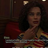 Westview Academy časť 7: Krivka dievča strieka a creampie v sexy hre