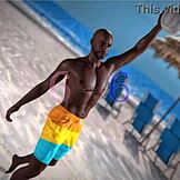 γυμνή διασκέδαση στην παραλία με την μικροκαμωμένη 18+ κόκκινη ομορφιά μου! 🏖️